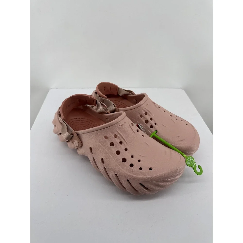 Crocs Echo Clog Rose Dust Pink Mens 12 M12 Streetwear Sandal 207937-6TY NEW